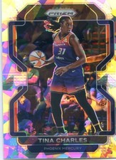 2022 Panini Prizm WNBA TINA CHARLES #106 ICE PRIZM SP MERCURY LIBERTY