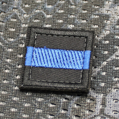 Mini Patch Aufnäher Punisher Morale  Klett Flausch The Thin Blue Line Polizei