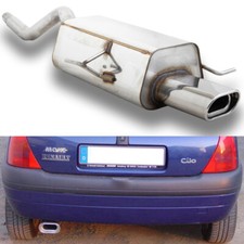 FOX Sportauspuff Renault Clio 2 Typ B ab 99 1x135x80mm flach schräg mit Absorber