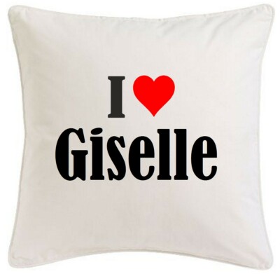 KISSENBEZUG I LOVE GISELLE 40CMX40CM AUS MIKROFASER