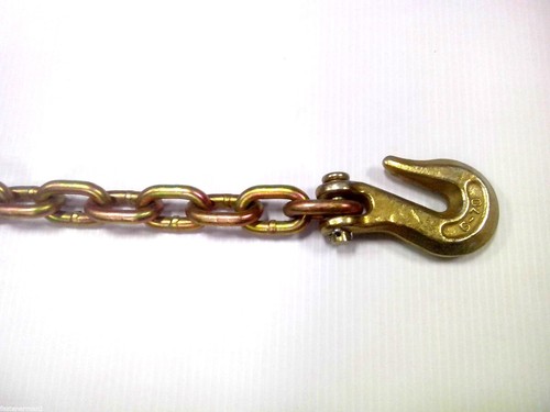 (2) Cadenas de transporte 5/16"x 12' Grado 70 HECHAS EN EE. UU. - con ganchos de agarre G70. - Imagen 2 de 3