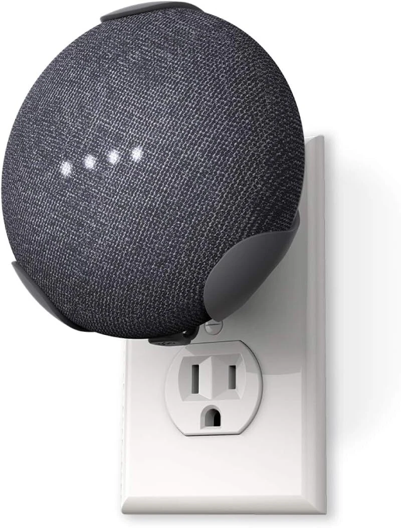 PowerClip Outlet Mount for Google Home/ Nest Mini 1st Generation (Charcoal) NEW