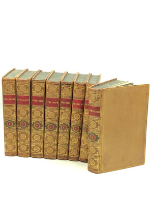 THE SPECTATOR and THE GUARDIAN - 8v set - 1822 - Addison & Steele. FINE LEATHER