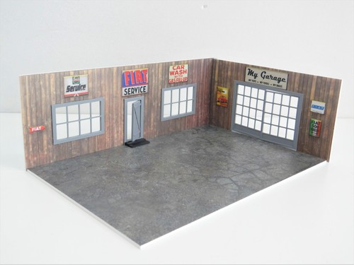 DIY Scale 1:43 Wooden service garage Car models display Diorama model kit 1/43 - Picture 8 of 16