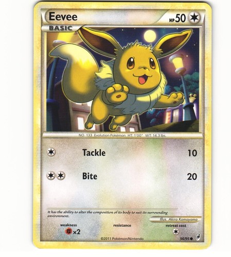 2011 Pokémon TCG Call Of Legends Eevee Non-Holo 56/95 LP+ | eBay