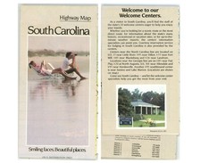 Vintage 1987 South Carolina Official Road Map   State Highway Department