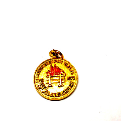 Mississippi E.H.C. 1922-1972 50th ANNIVERSARY Pendant~Very RARE pendant~Gold~Red