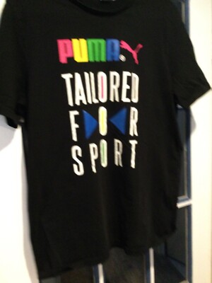 Puma Tailored for Sports men s large black graphic t-shirt short sleeved