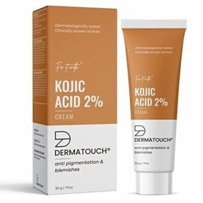 DERMATOUCH Kojisäure 2% Creme für Pigmentierung, Hautunreinheiten 30gm
