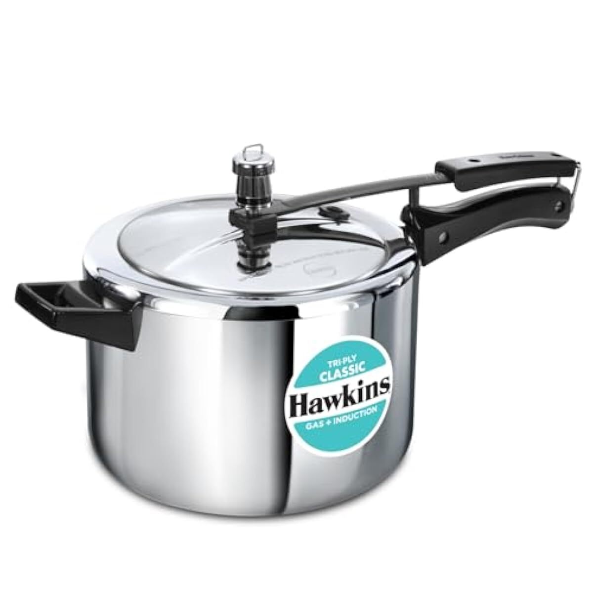 Hawkins Classic 5 Litre Tri-Ply Pressure Cooker, Triply Stainless
