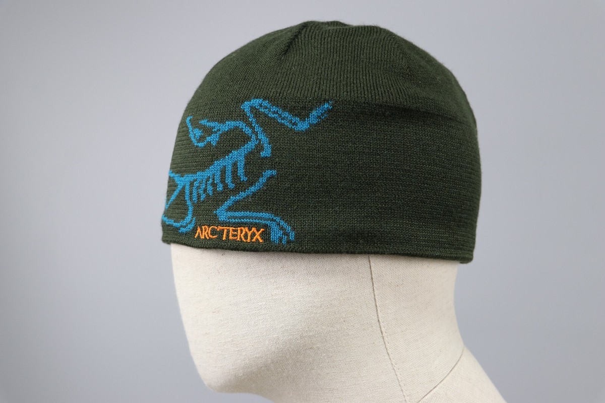 ARCTERYX Ultra RARE Vintage Taiwan Used Wool Green Knit Beanie