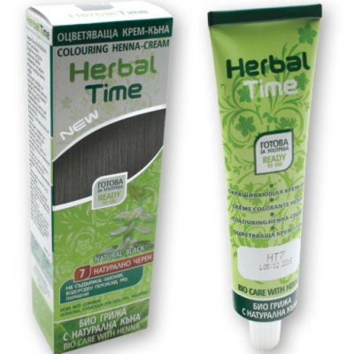 Herbal Time Bio Henna Haarfarbe Color Pflanzen Natur schwarz Haarfärbemittel