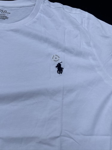 Ralph Lauren Slim Fit T Shirt Baumwolle Rundhals Kurzarm Tee Xl Weiß - Bild 3 von 5