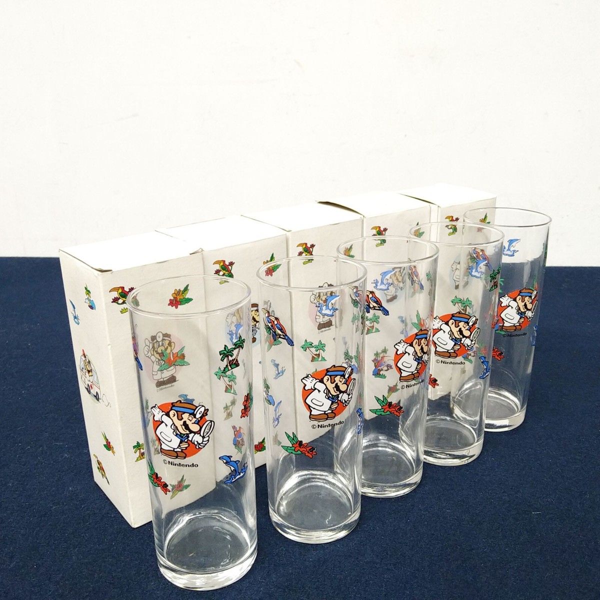 Vintage Retro Japanese NES Nintendo Super Dr. Mario Long Glasses 