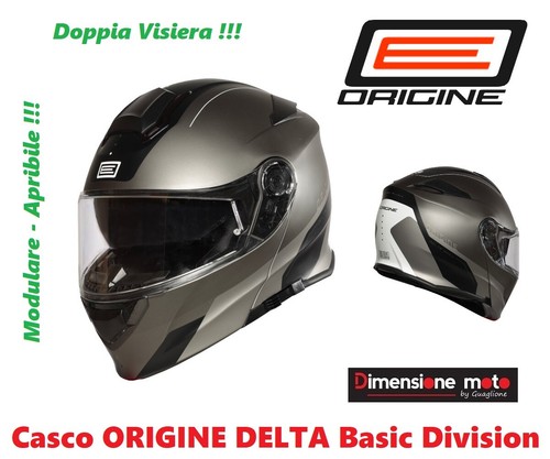 Casco Modulare Doppia-Visiera ORIGINE DELTA-BASIC Division Titanium Tg. L  59/60 | eBay