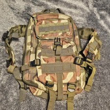 Green Camouflage Backpack with Multiple Zipper Pockets, Outdoors Hiking