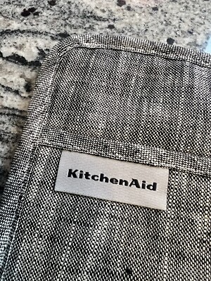 NEU KitchenAid Kitchen Aid Rutschfester Silikon Topflappen Onyx Schwarz Brandneu