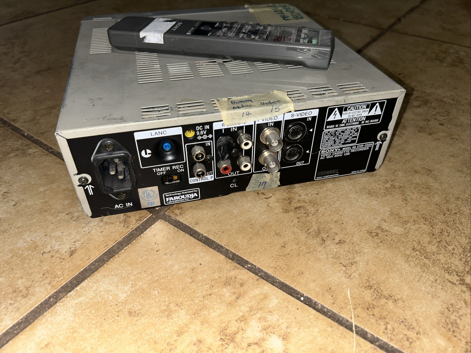 Sony EVO550H Hi8 Video8 8mm HiFi Stereo Player Recorder PRO VCR Deck