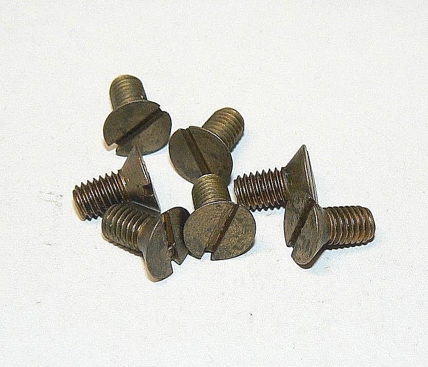 10/32 x 3/8" SLOTTED FLAT HEAD SOLID BRASS MACHINE SCREWS LOT OF 100