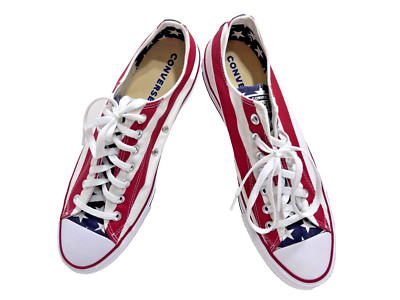 CONVERSE ALL STAR CTAS OX RED/WHITE/BLUE SHOES SIZE: MEN'S-11 / WMNS-13