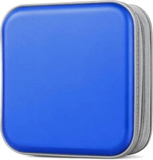 34 Disc Sapphire Blue CD DVD VCD Case Organizer Carry Storage Bag Wallet Holder
