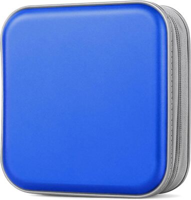 34 Disc Sapphire Blue CD DVD VCD Case Organizer Carry Storage Bag Wallet Holder
