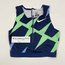 Womens Size XXS Nike Pro Elite London Track & Field Top Blue CI0990 Made In USA