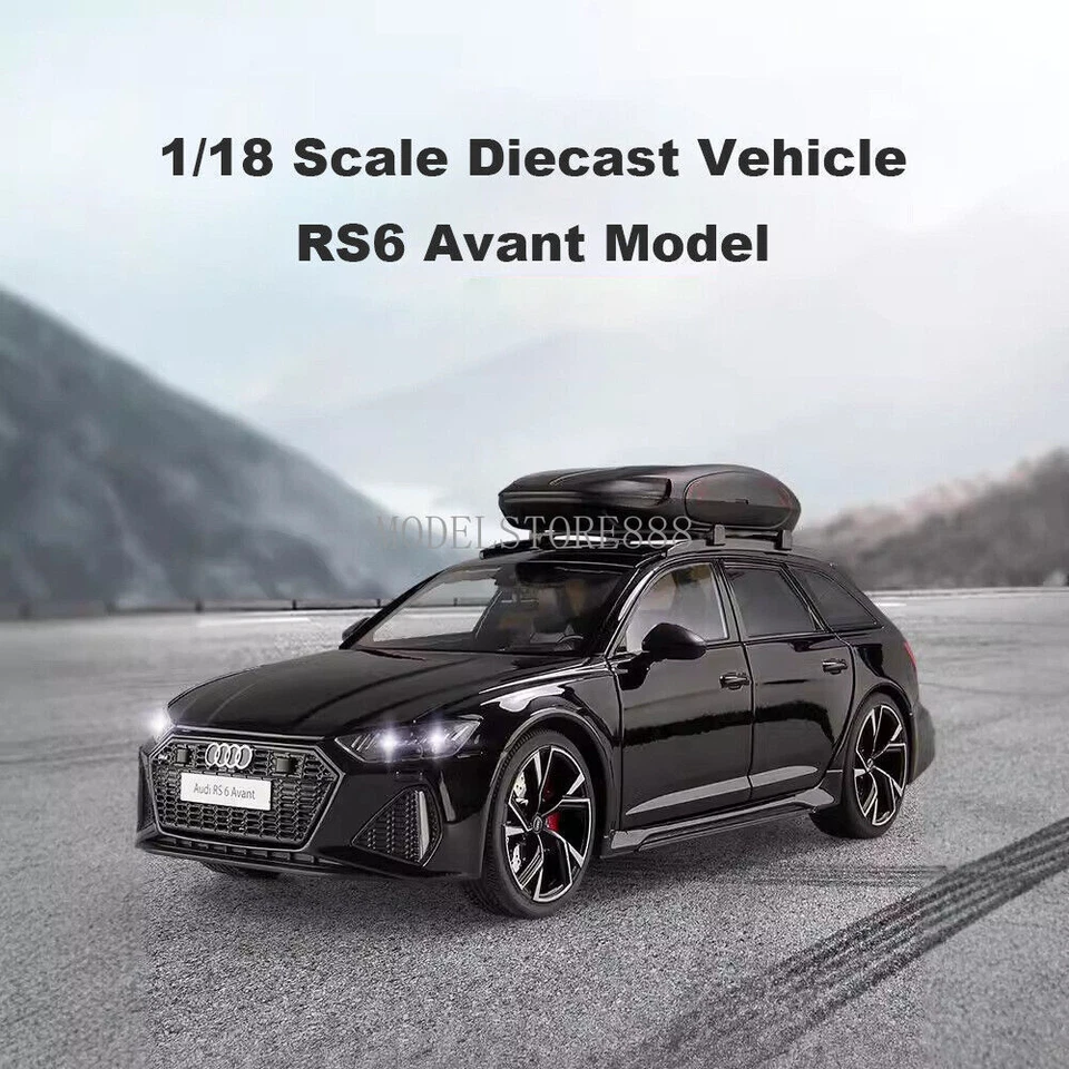 1/18 Diecast Vehicle Audi RS6 Avant Model Car Toy Collectible Sound Light Toy - Image 3 of 4