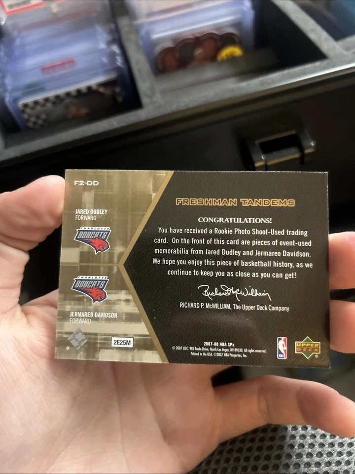 2007-08 Upper Deck SPx #F2-DD Jared Dudley Jermareo Davidson RC Freshman Tandems - Image 2 of 2