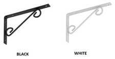 Decorative Shelf Supports Support Metal Ornamental Brackets Black White