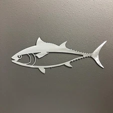 Tuna Metal Wall Art Skilwerx 14 x 6 Nautical
