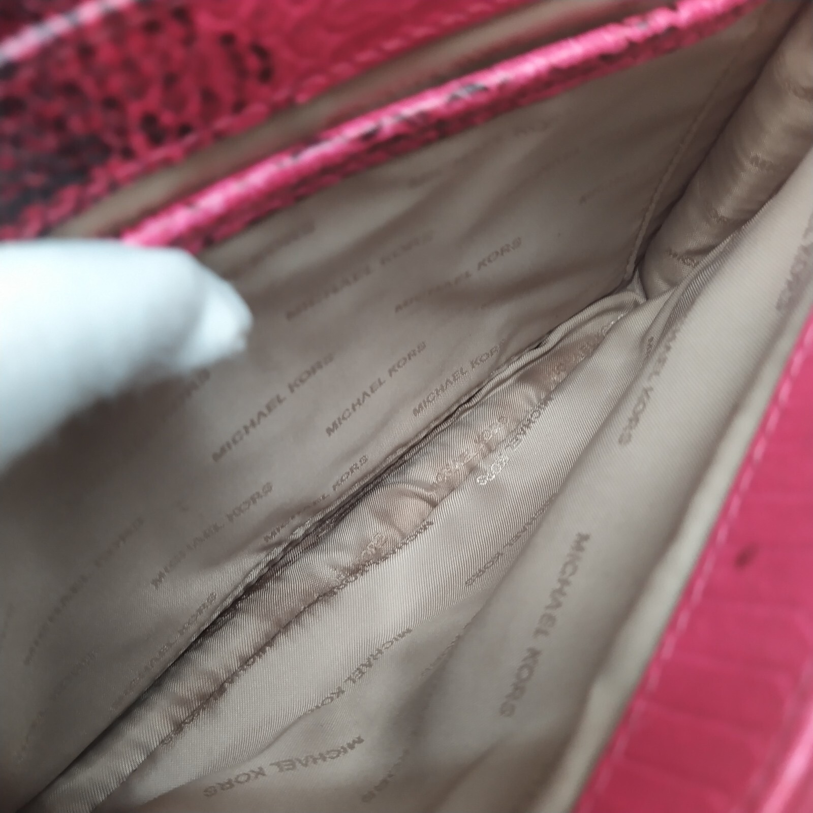 Michael Kors Pink Leather Python Printed Chain St… - image 19