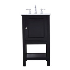 Elegant Decor Metropolis 19" Single Bathroom Vanity Set, Black - VF27019BK