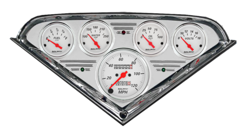 55 56 57 58 59 Chevy Truck Instrument Panel w/ Autometer Arctic White Gauges - Picture 1 of 4