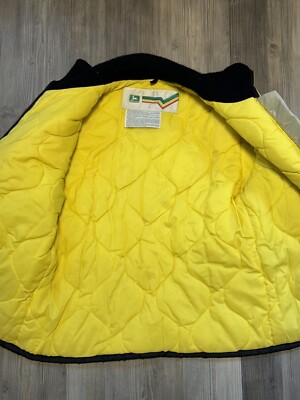 Vintage 80s John Deere chevron stripe jacket coat Men's M | eBay
