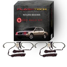 Red Angel Eye Led Headlight Halo Ring Kit For 2000-2001 Nissan Maxima Headlights