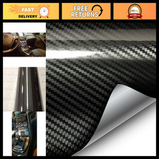 High Gloss Black Carbon Vinyl Wrap Film For Cars - Diy Easy Install 6ft X 5ft