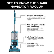 NEW SHARK NAVIGATOR LIFT AWAY BAGLESS UPRIGHT PET FRIENDLY TEAL VACUUM CLEANER