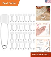 150 Pcs Multi-Use Diaper Pins - 2.2 Inch Safety Pins Ideal for Crafts  Diapers