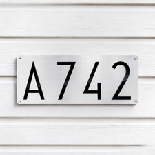 Address Sign, Wall Mounted Stainless Steel House Number Sign with 3D Acrylic ...