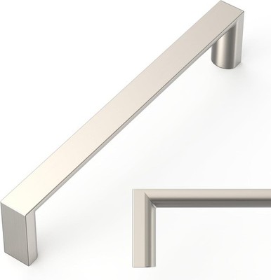 Amerdeco 10er-Pack Schrankgriffe gebürstetes Satin-Nickel, 5 Zoll (128 mm) Loch Mitte