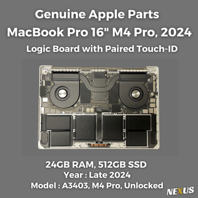 Apple MacBook Pro 16 (2024) M4 Pro Logic Board 24GB 512GB A3403