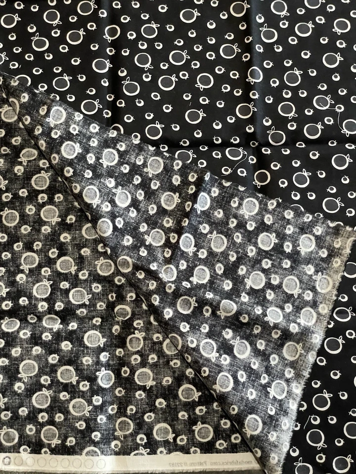 Moda GOOD MORNING Me My Sister Designs Black White Gray 18 In x 42 In Wide - Image 2 of 4