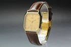 [Near MINT] Vintage Seiko Dolce 5931-5300 Gold Dial Square Quartz Men's JAPAN