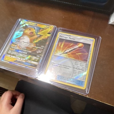 Pokémon TCG Raichu GX SM80 & Damage Mover 124/149 Holo 2 Cards English