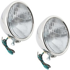 1930-31 Fits Ford Model A Style Headlights Stainless Steel