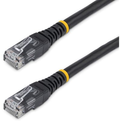 1PC STARTECH.COM C6PATCH2BK Cat6 Ethernet Cable - 2 ft - Black - Patch Cable -