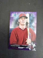 2017 Bowman Chrome - Prospects Brandon Marsh #BCP241 Purple Shimmer Refractor...
