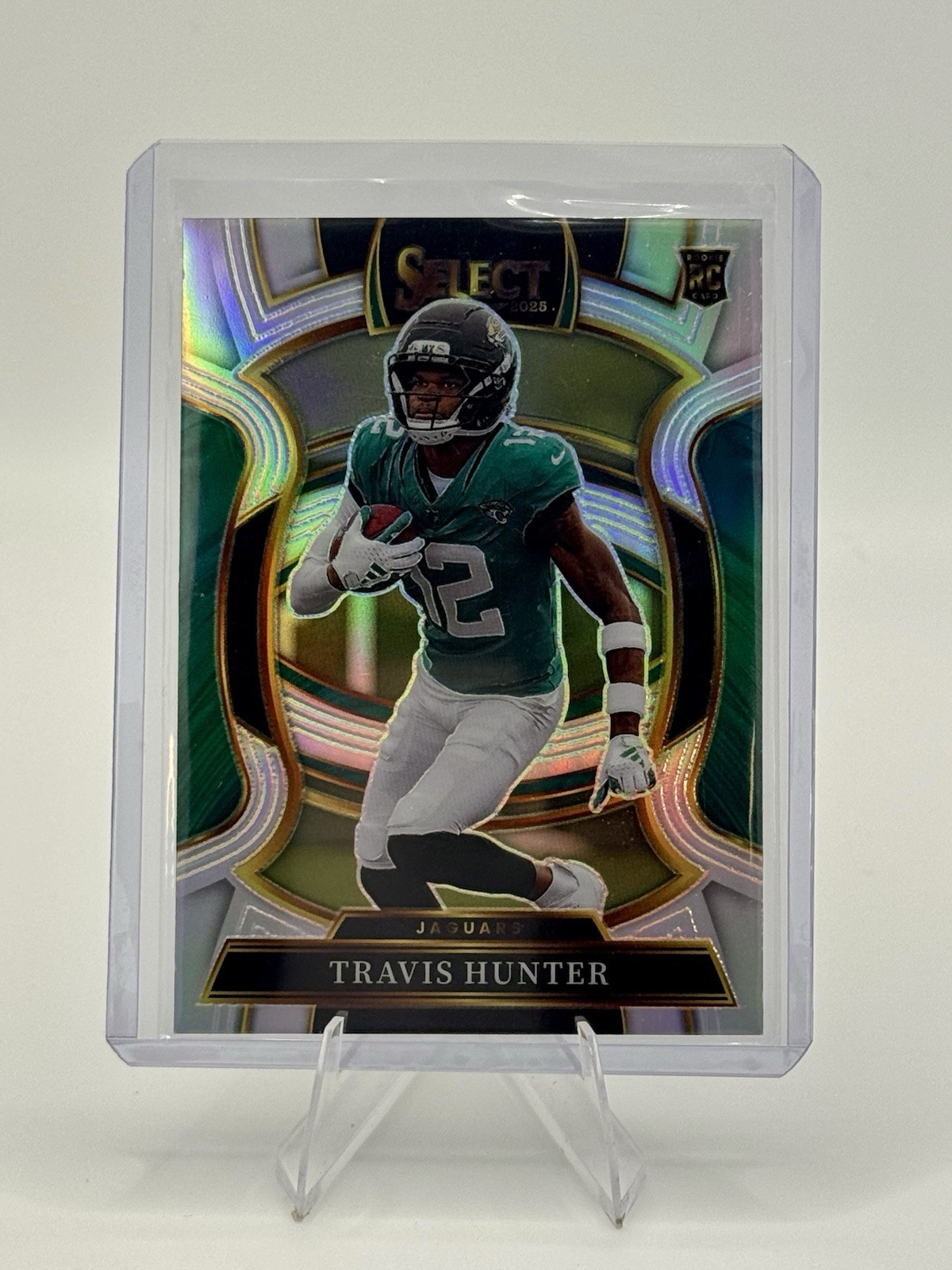 Vintage 2025 Panini Select Travis Hunter #28 Jaguars Silver Prizm Rookie