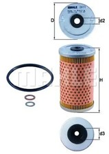 Ölfilter Filtereinsatz OX 33D KNECHT für MERCEDES-BENZ PUCH